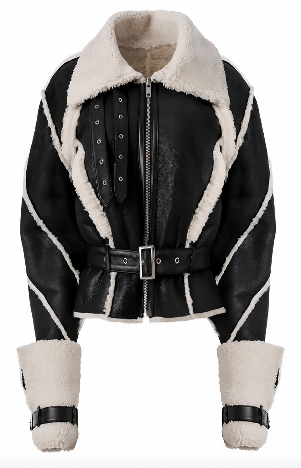 Aurelia Shearling Belted Jacket