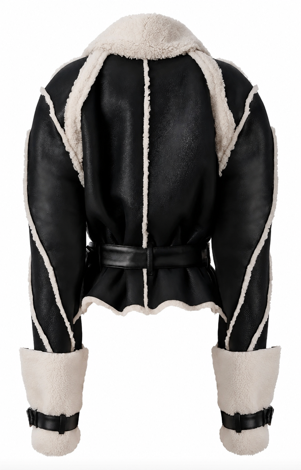 Aurelia Shearling Belted Jacket