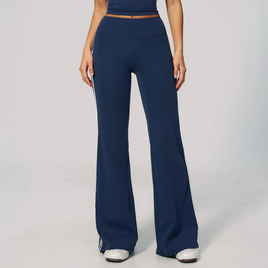 Women's High-Waisted Tummy Control Seamless Loose Wide-Leg Long Pants 3D Tailored for Casual Wear, Running Sports Fitness & Yoga