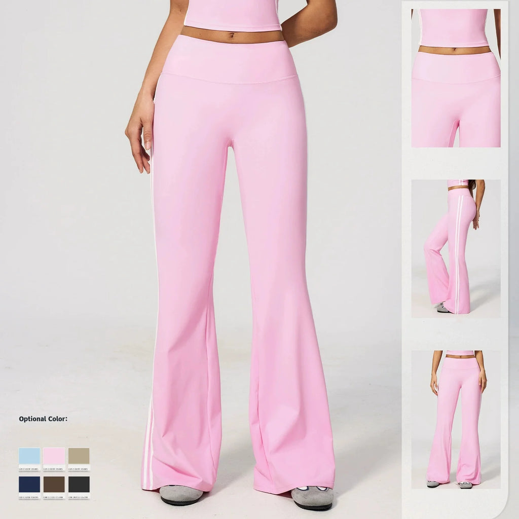 Women's High-Waisted Tummy Control Seamless Loose Wide-Leg Long Pants 3D Tailored for Casual Wear, Running Sports Fitness & Yoga