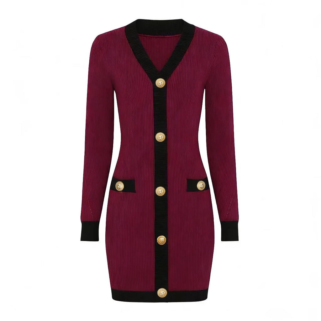 Amara Contrast Knit Dress