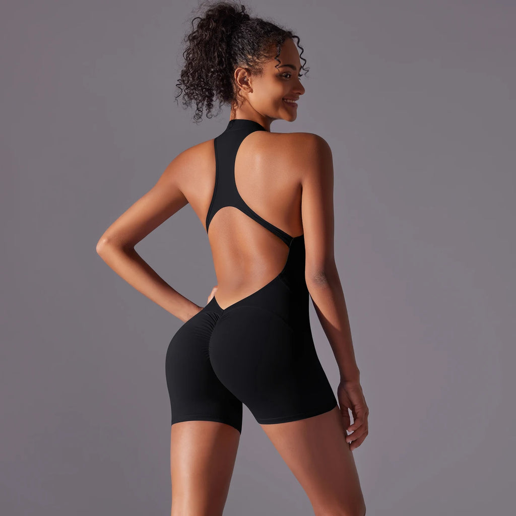 Sculpt Zip Playsuit