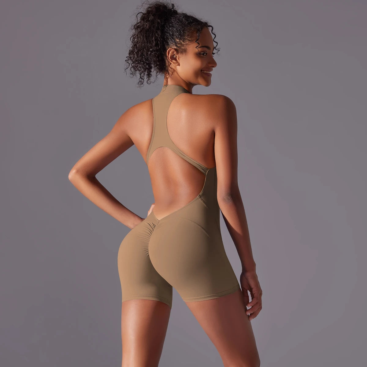 Sculpt Zip Playsuit