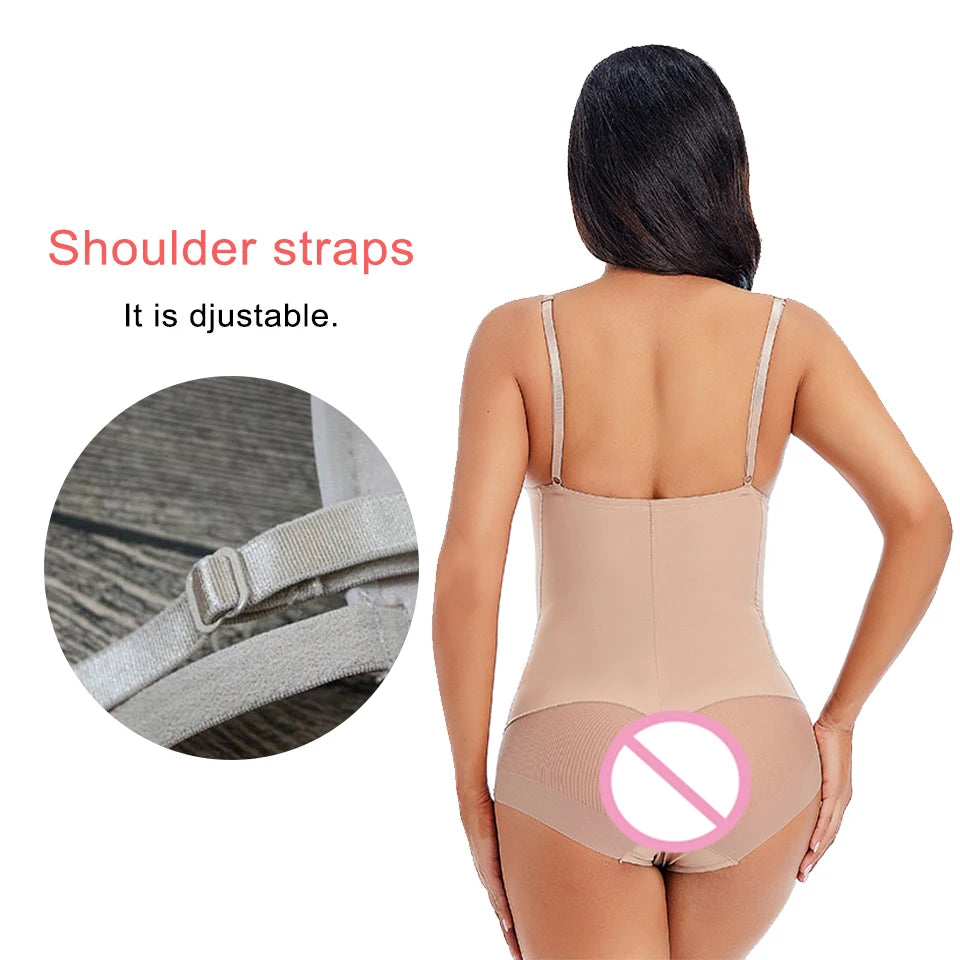 Bodysuit Women Shapewear Body Shaper With Cup Compression Bodies Belly Sheath Waist Trainer Reductive Slimming Underwear