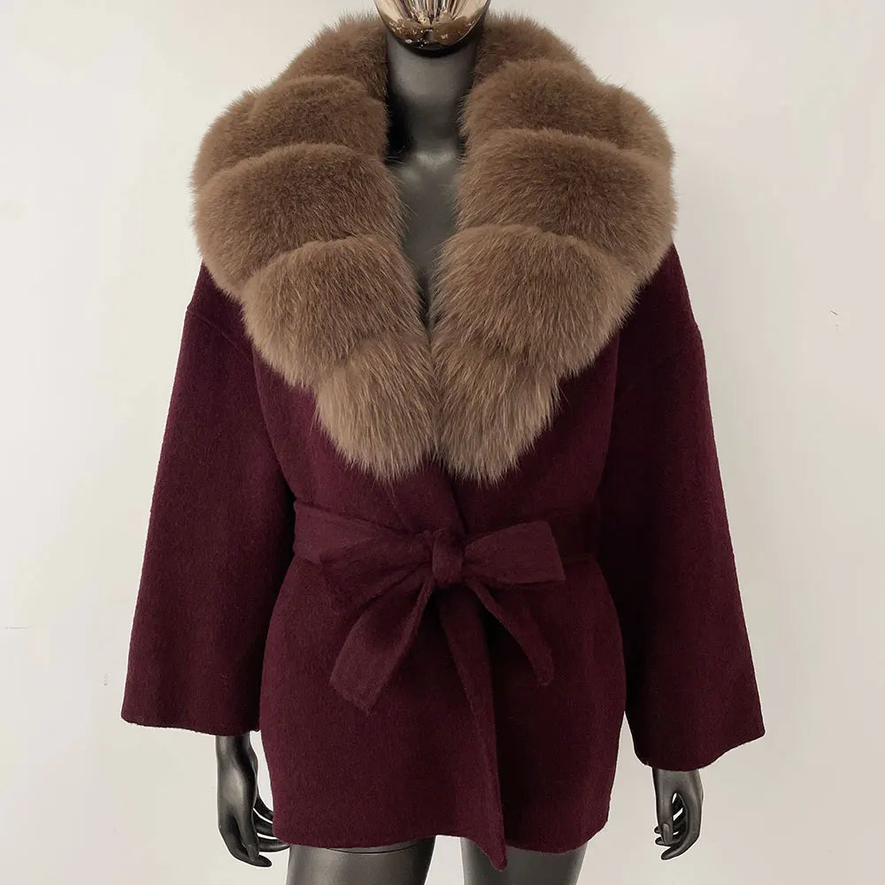Celeste Fur-Collar Coat