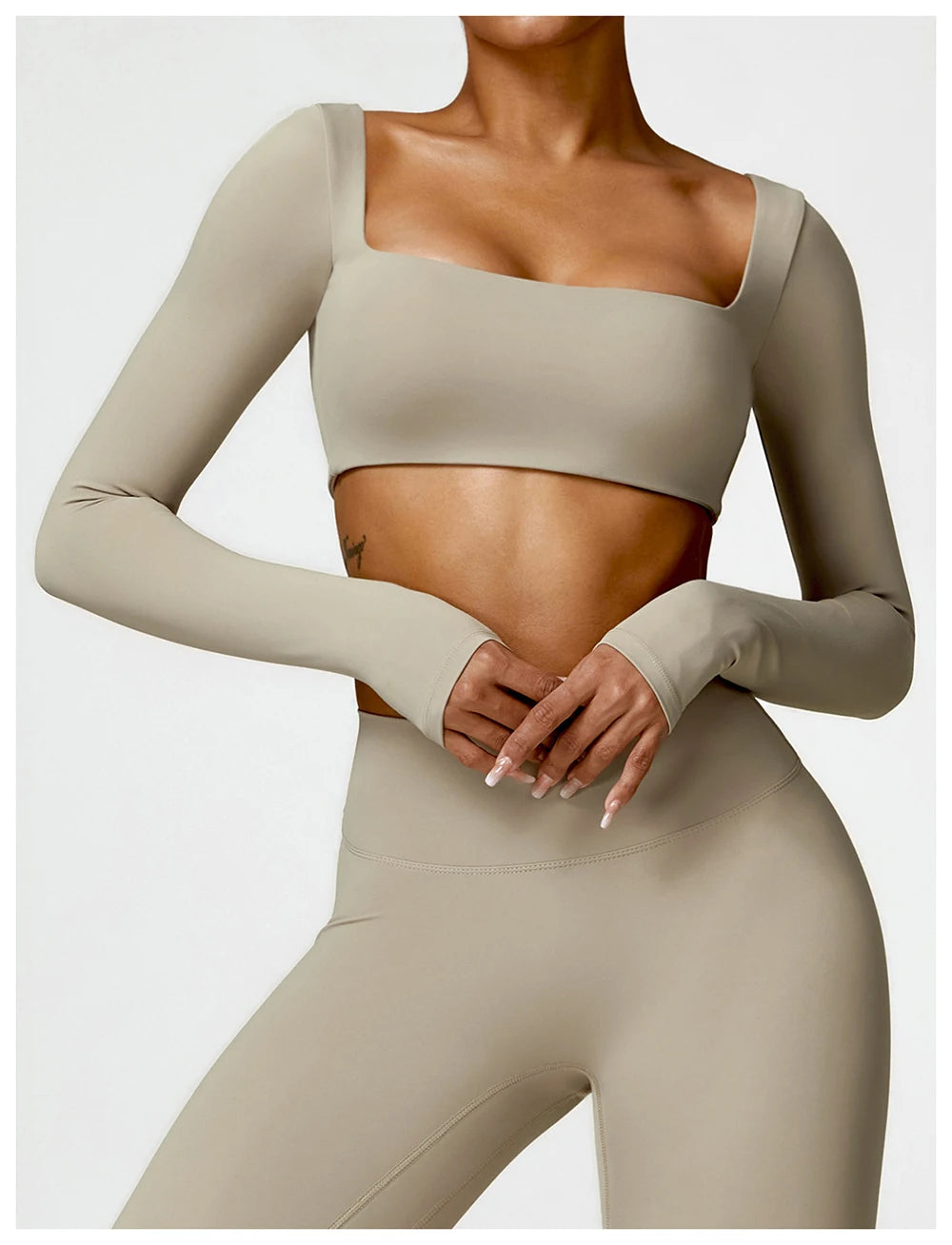 Women Two Pieces Fitness Yoga Set Solid Color Stretchy Soft Gym Suit Breathable Quick Running Sportswear Female Workout Clothes