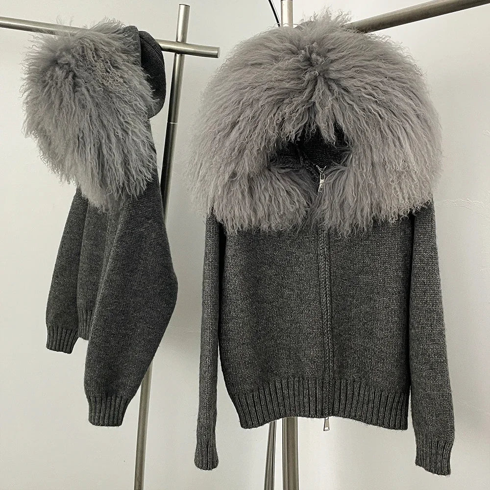 LUXE Fur Cardigan