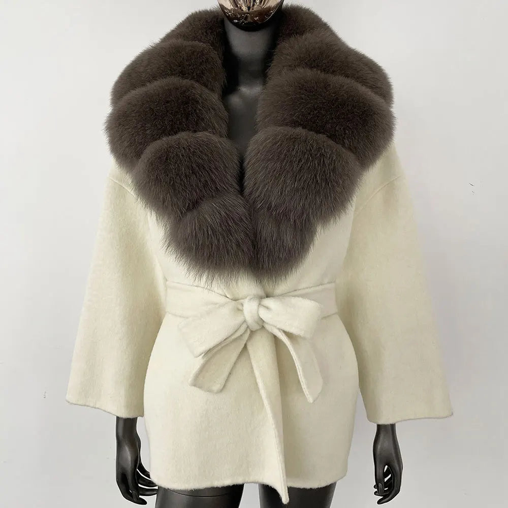 Celeste Fur-Collar Coat