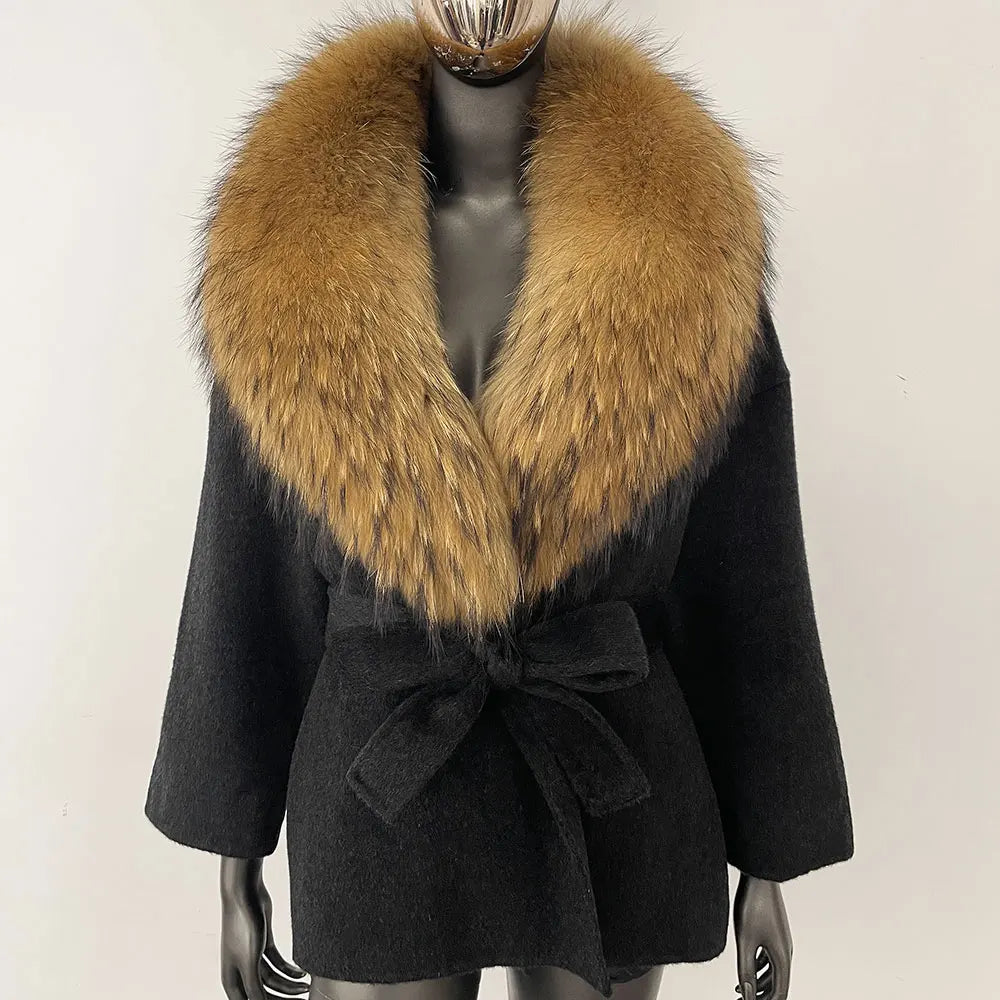 Celeste Fur-Collar Coat