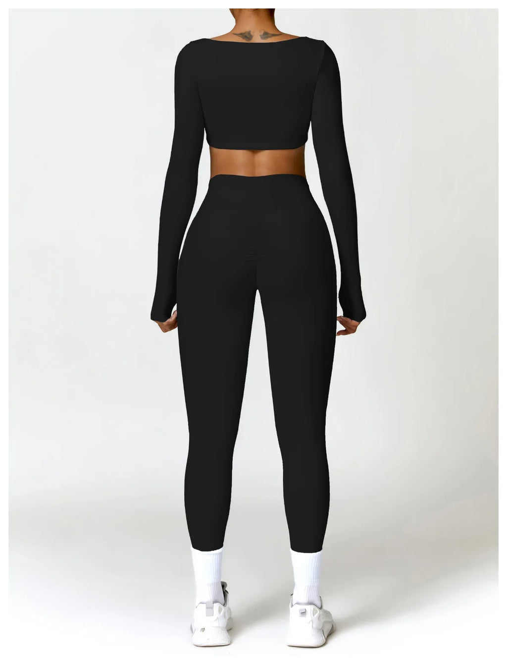 New Summer Long sleeve Shirt Sports Set Women Fitness Yoga Suit Crop Top High Waist Gym Set Women Quick-Dry 2Pcs Yoga Clothes