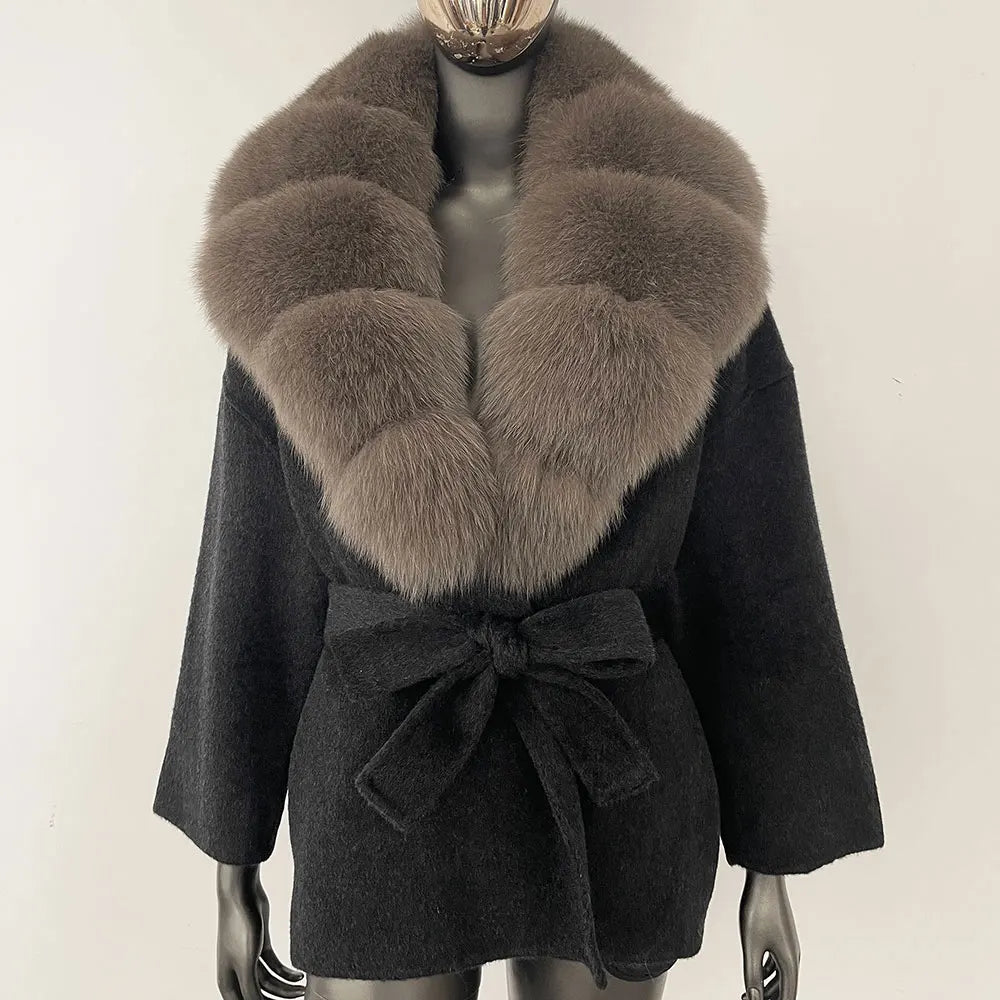 Celeste Fur-Collar Coat