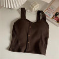 Élan Ribbed Button Top