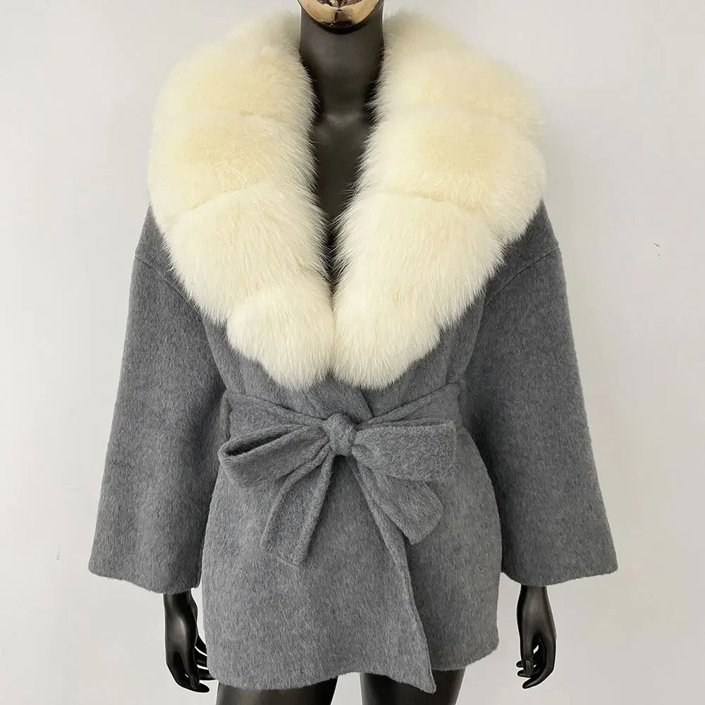 Celeste Fur-Collar Coat