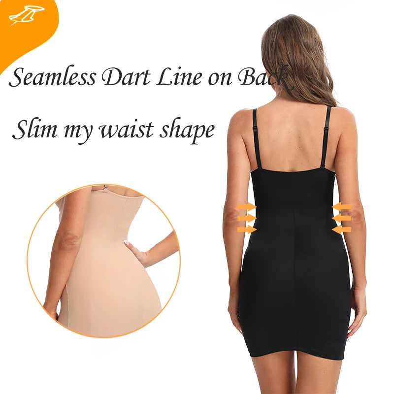 Becirzet Dresses For Woman Slimming Slips Mini Straight Tube Dress Body Shaper Body Underwear Party Sexy Female Clothes