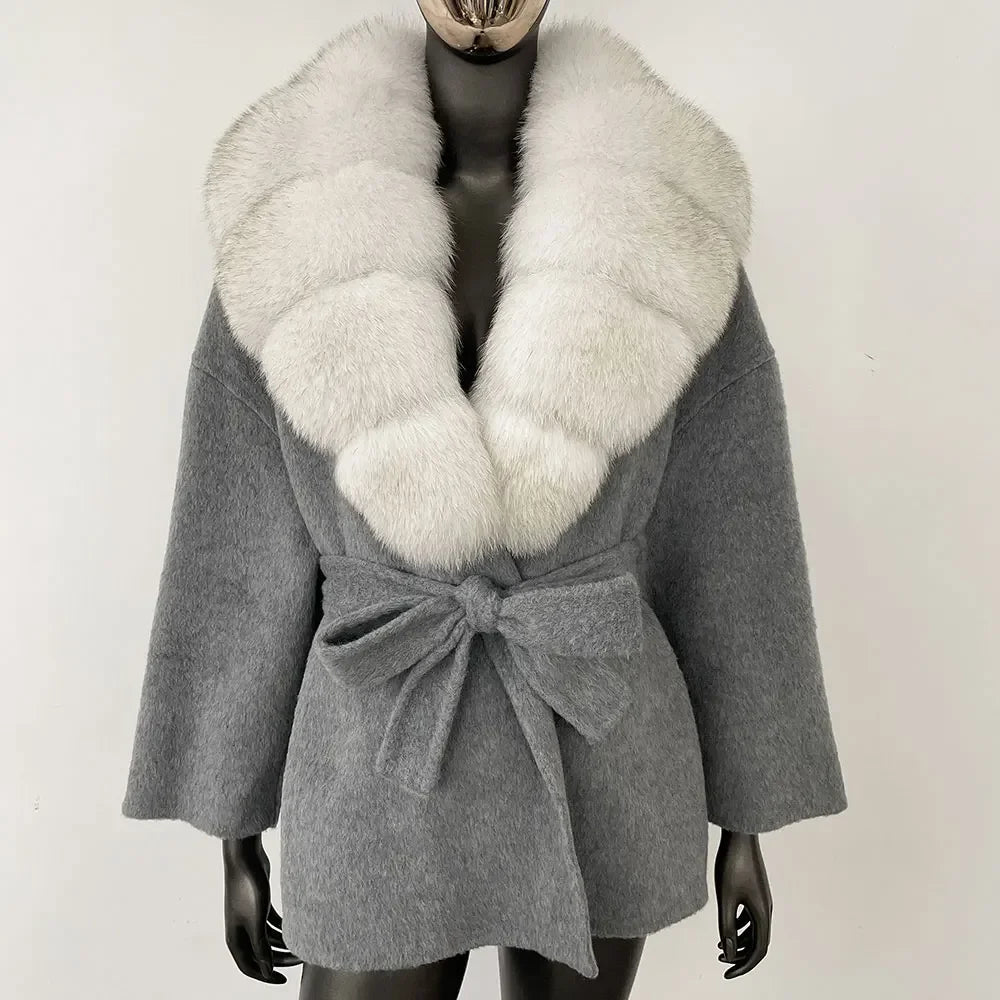 Celeste Fur-Collar Coat