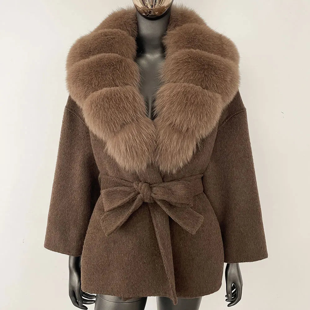 Celeste Fur-Collar Coat