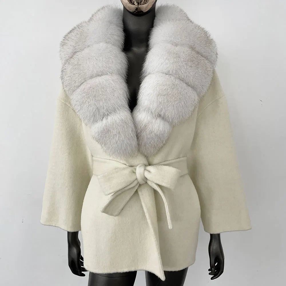 Celeste Fur-Collar Coat