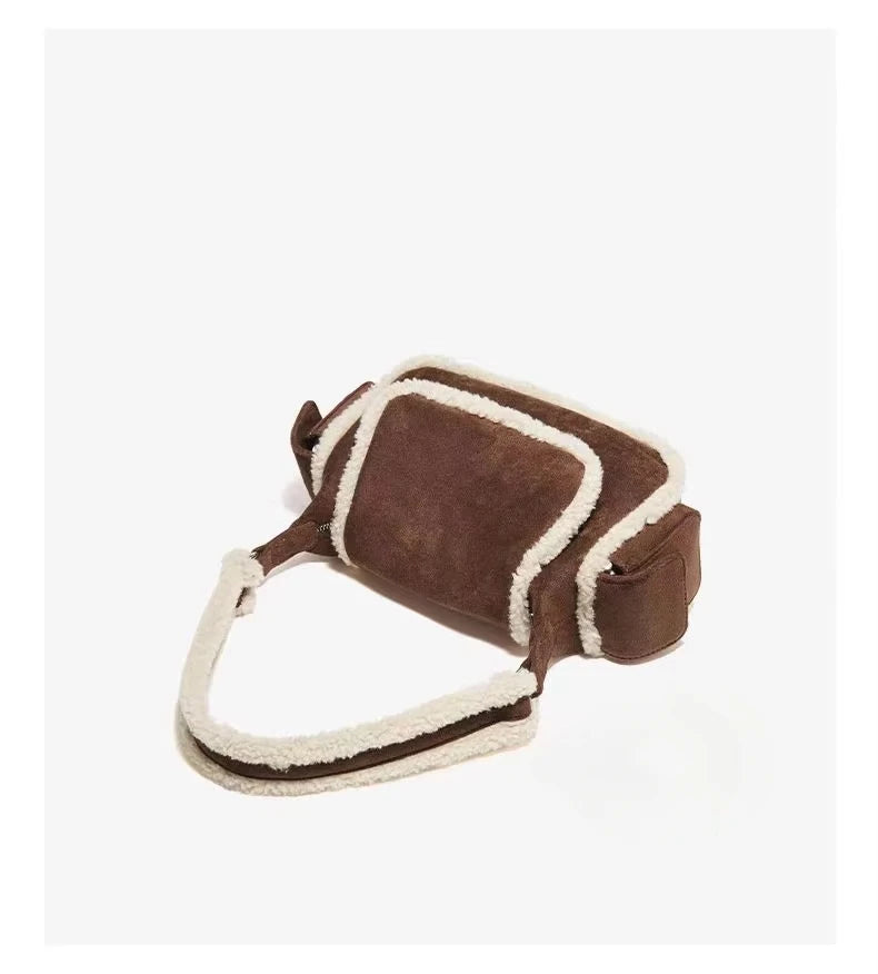 Elara Shearling Shoulder Bag
