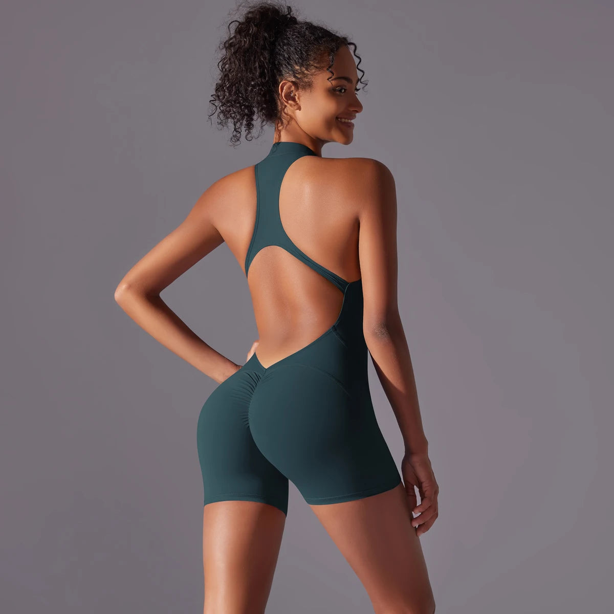 Sculpt Zip Playsuit