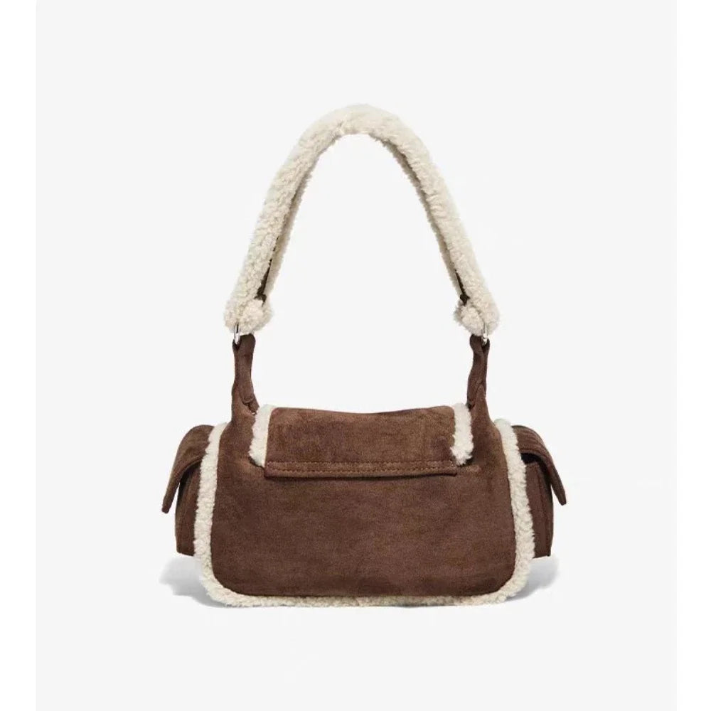 Elara Shearling Shoulder Bag