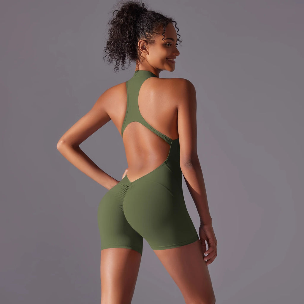 Sculpt Zip Playsuit