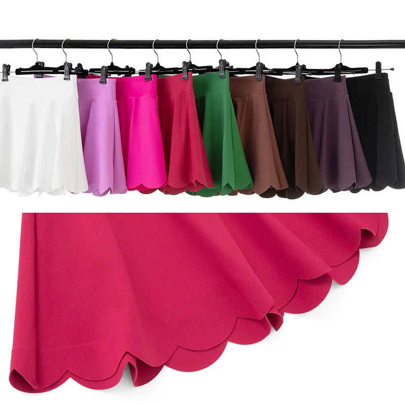 3Pcs Fitness Yoga Set Women Solid Color Gym Running Suit Breathable Quick Dry Sportswear Female Tennis Skirt Workout Clothes