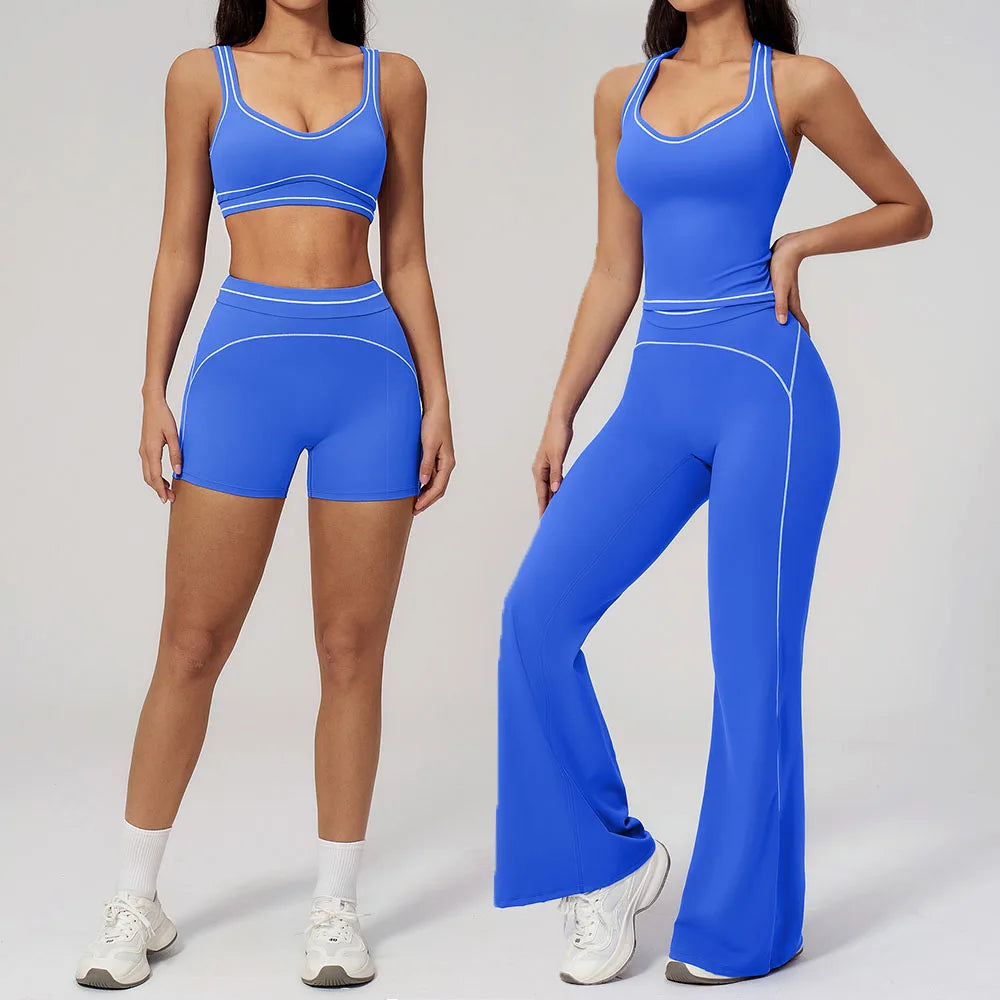 2PCS Yoga Set Gym Fitness Suits Outdoor Sports Outfits Women's Yoga Suit Sports Bra High Waist Leggings Sportswear Athletic Wear