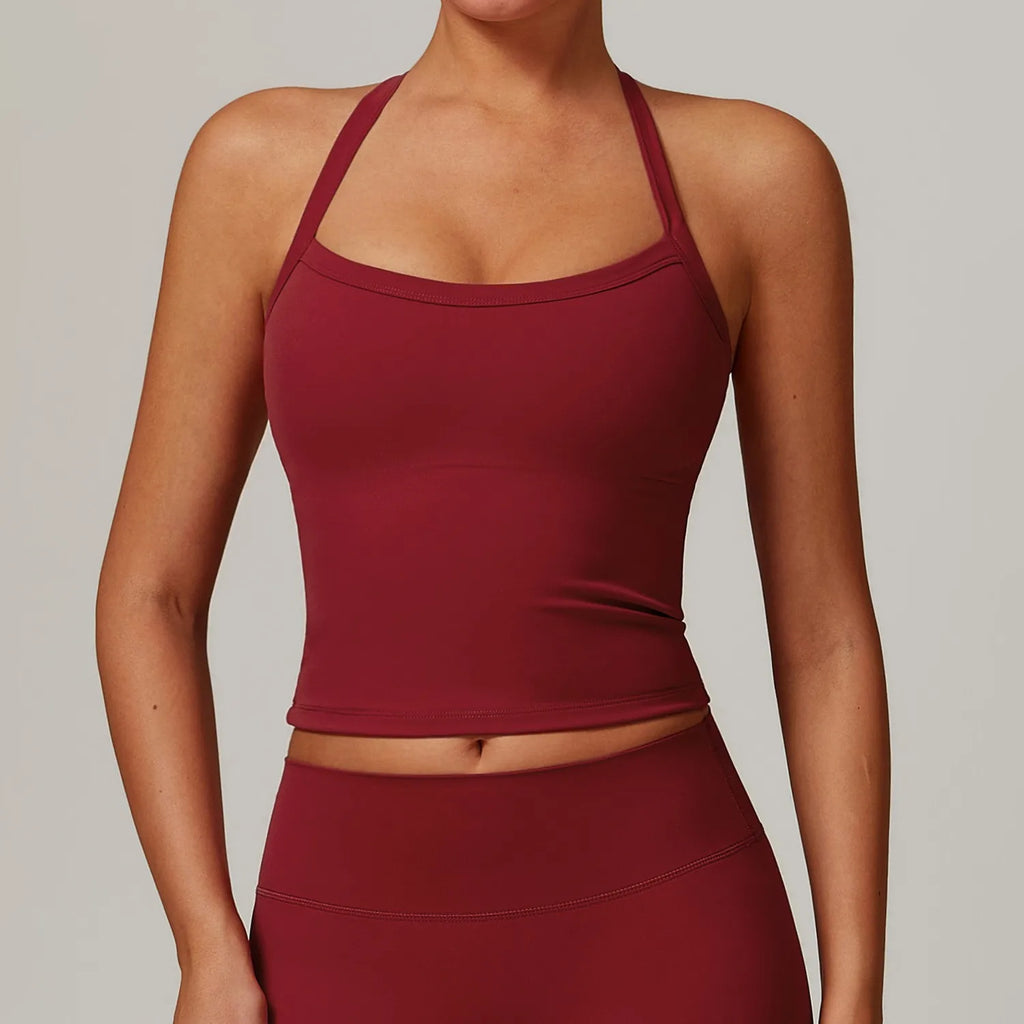 Women's Cross Back Yoga Sports Bra Gym Tank Top Push-Up Workout Bra Fitness Vest Comfortable 'Naked Feeling'Gym Bra Fitness Wear