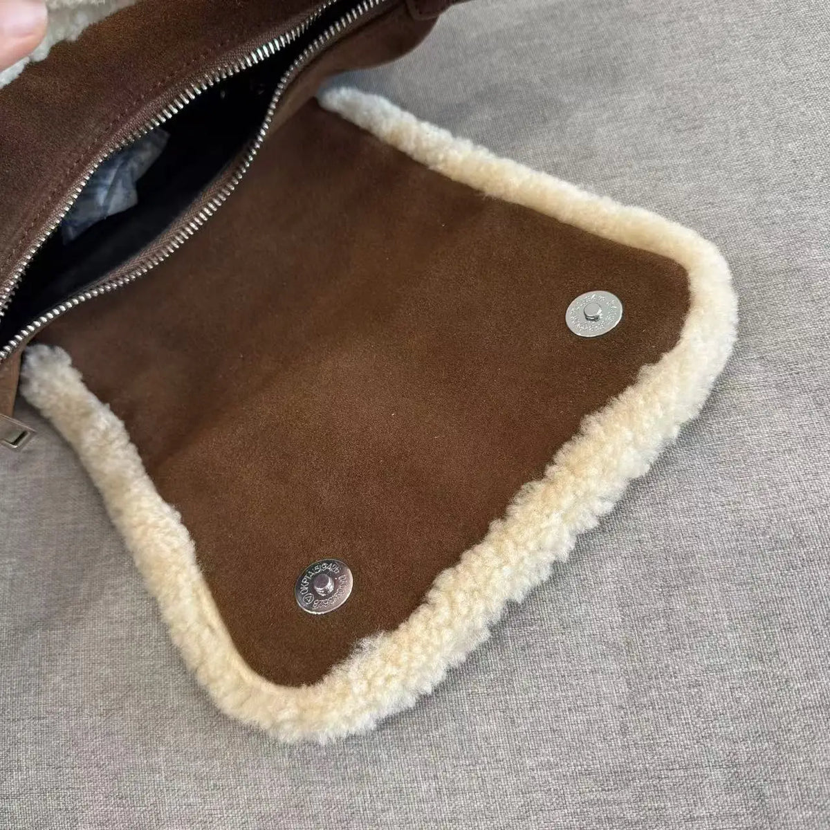 Elara Shearling Shoulder Bag