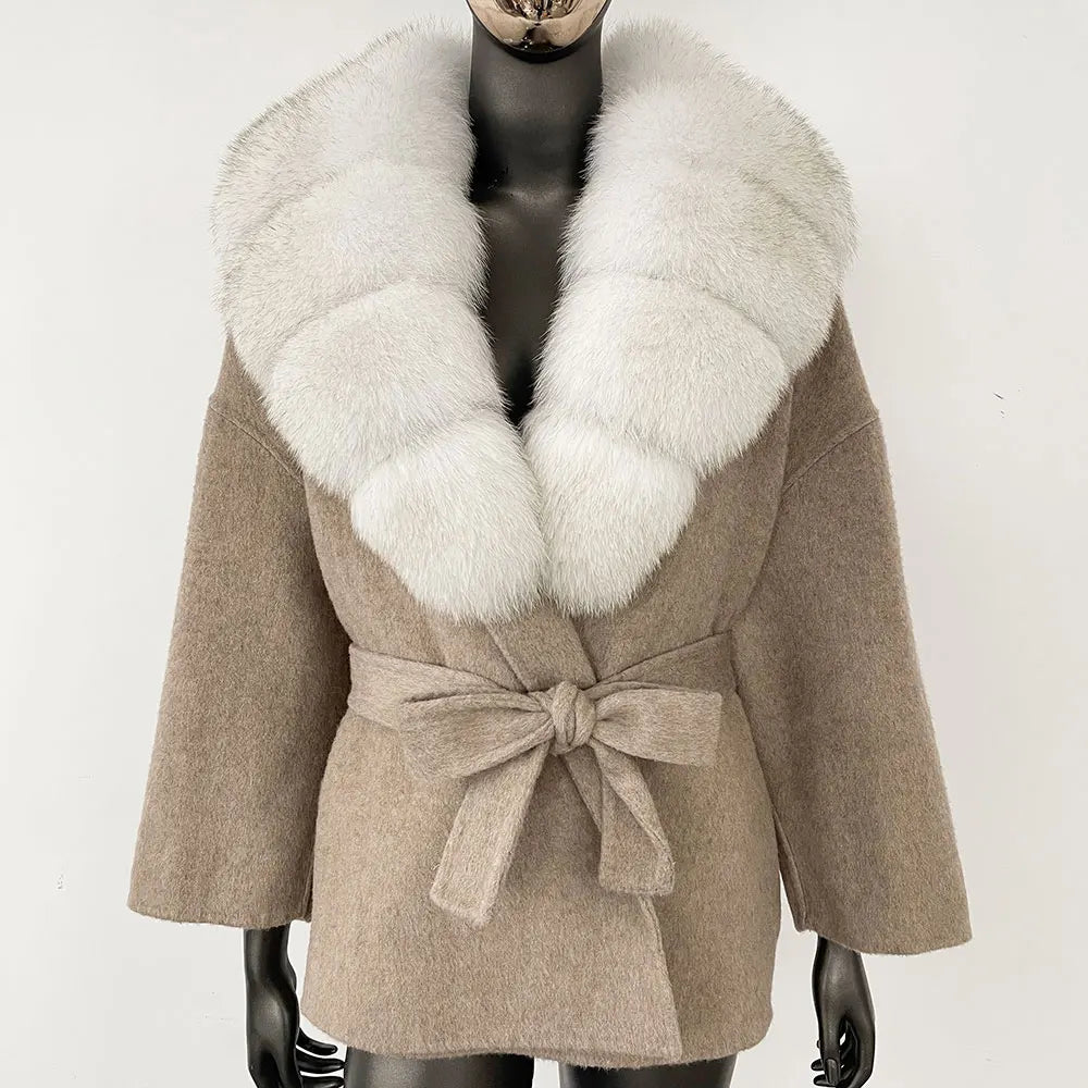 Celeste Fur-Collar Coat