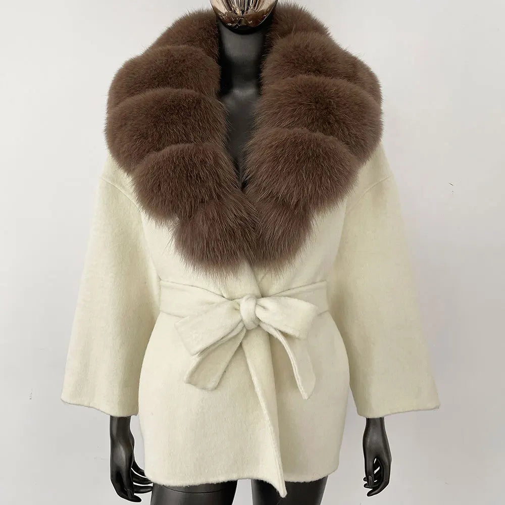 Celeste Fur-Collar Coat