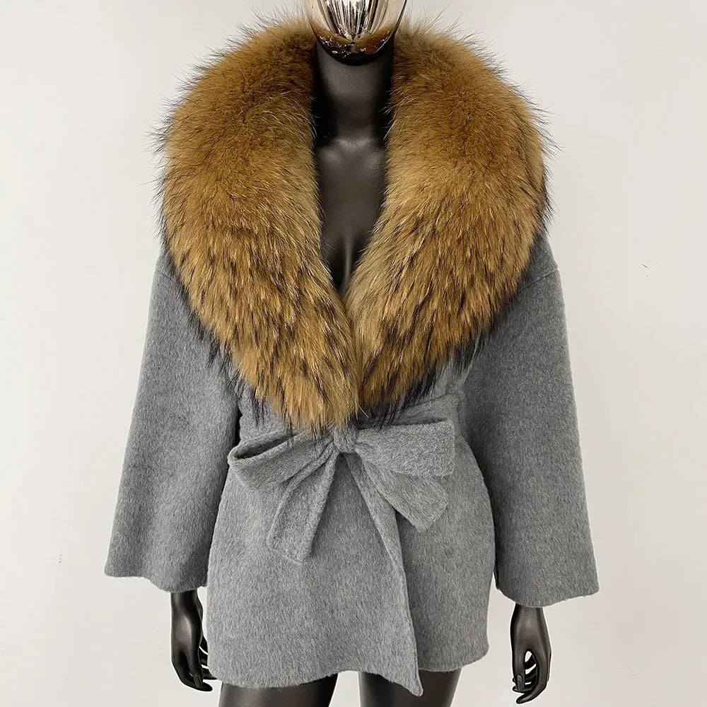 Celeste Fur-Collar Coat