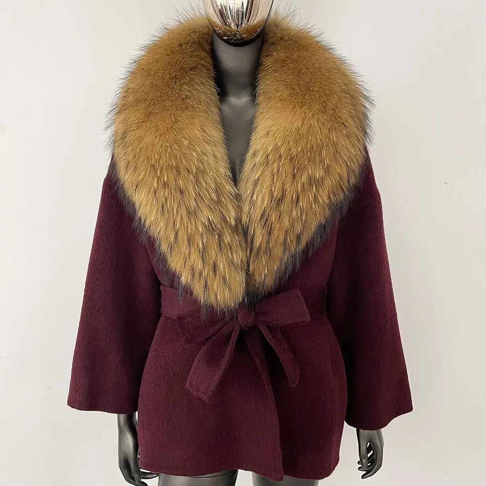 Celeste Fur-Collar Coat
