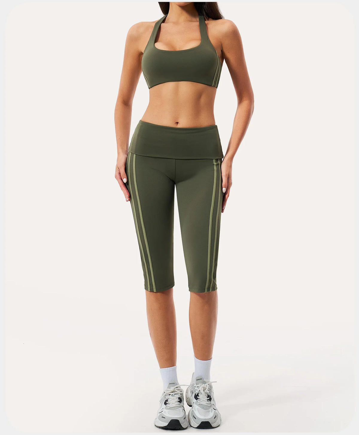 2PCS Yoga Suit Gym Fitness Outfits Women's Tracksuits Sports Bra Flared Trousers Suit Workout Clothes Female Yoga Sports Sets