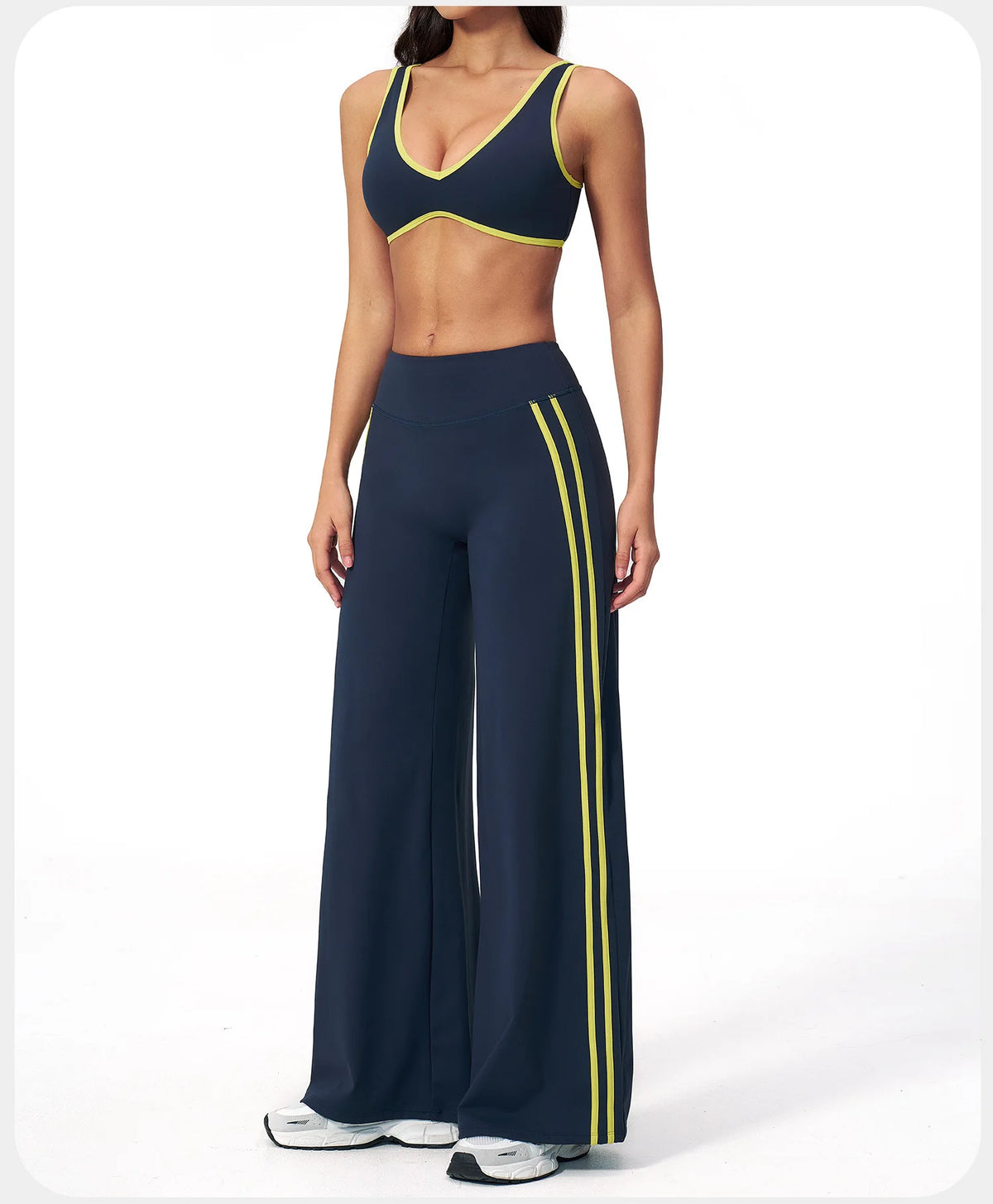 2PCS Yoga Suit Gym Fitness Outfits Women's Tracksuits Sports Bra Flared Trousers Suit Workout Clothes Female Yoga Sports Sets