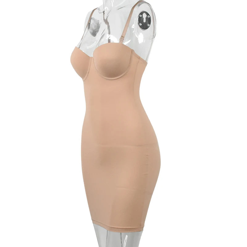 Becirzet Dresses For Woman Slimming Slips Mini Straight Tube Dress Body Shaper Body Underwear Party Sexy Female Clothes