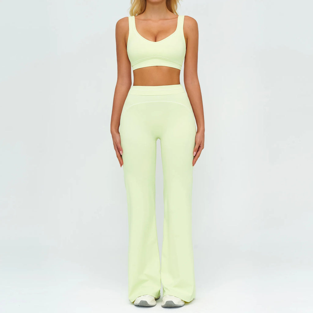 2PCS Yoga Set Gym Fitness Suits Outdoor Sports Outfits Women's Yoga Suit Sports Bra High Waist Leggings Sportswear Athletic Wear