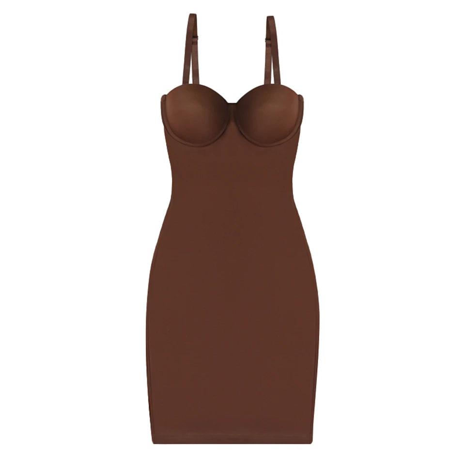 Becirzet Dresses For Woman Slimming Slips Mini Straight Tube Dress Body Shaper Body Underwear Party Sexy Female Clothes