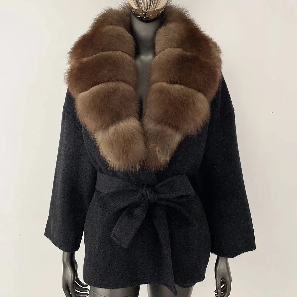 Celeste Fur-Collar Coat