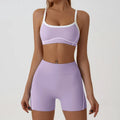 Woman Yoga Sport Outfit for Fitness Two Pieces Short Pant Sets Suits Tracksuit Sportswear Woman Gym Yoga Workout Clothes