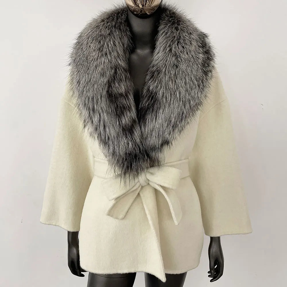 Celeste Fur-Collar Coat