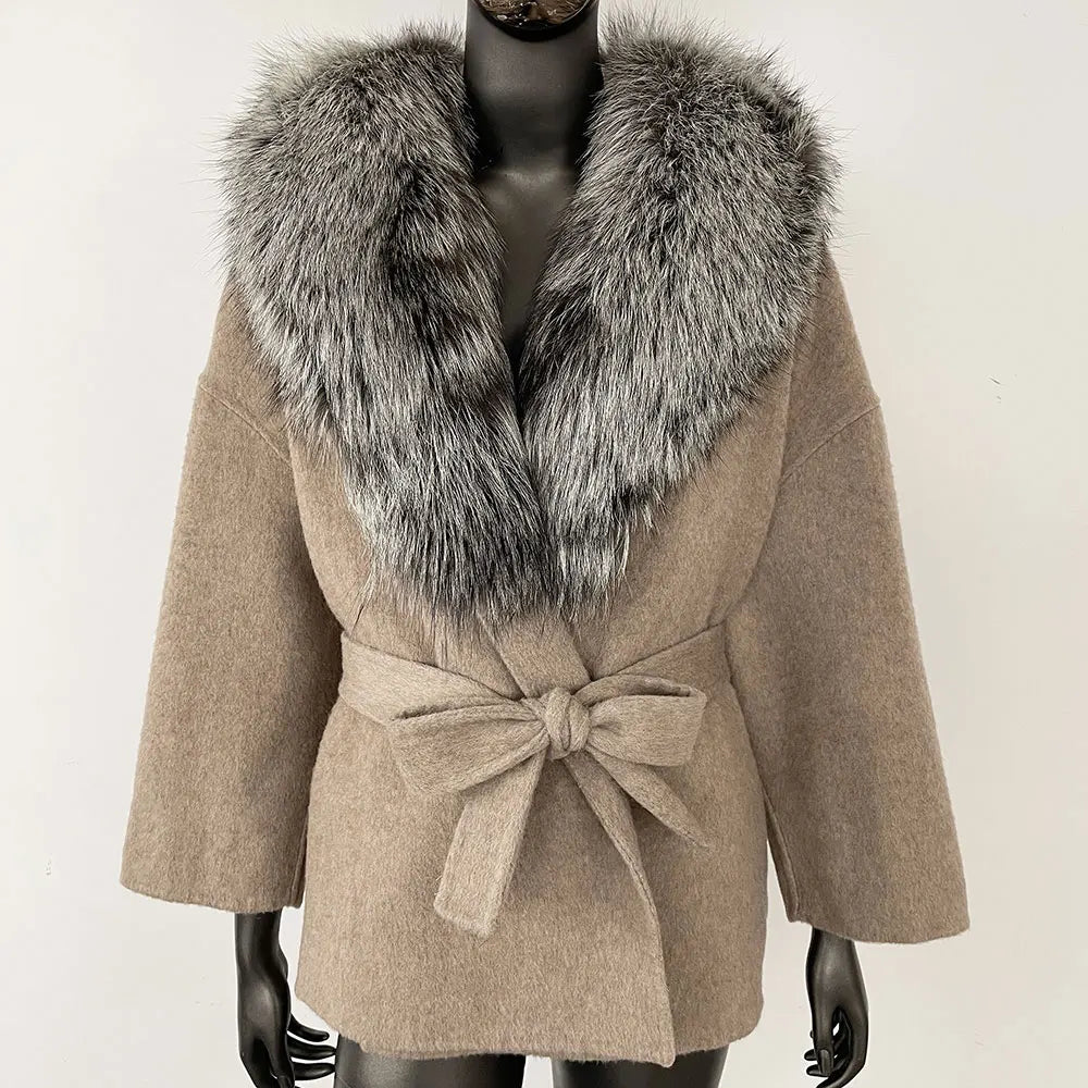 Celeste Fur-Collar Coat
