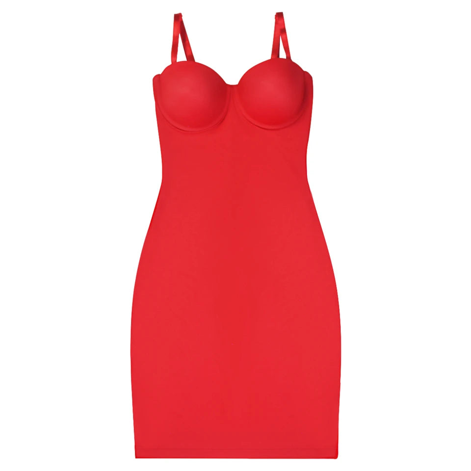 Becirzet Dresses For Woman Slimming Slips Mini Straight Tube Dress Body Shaper Body Underwear Party Sexy Female Clothes