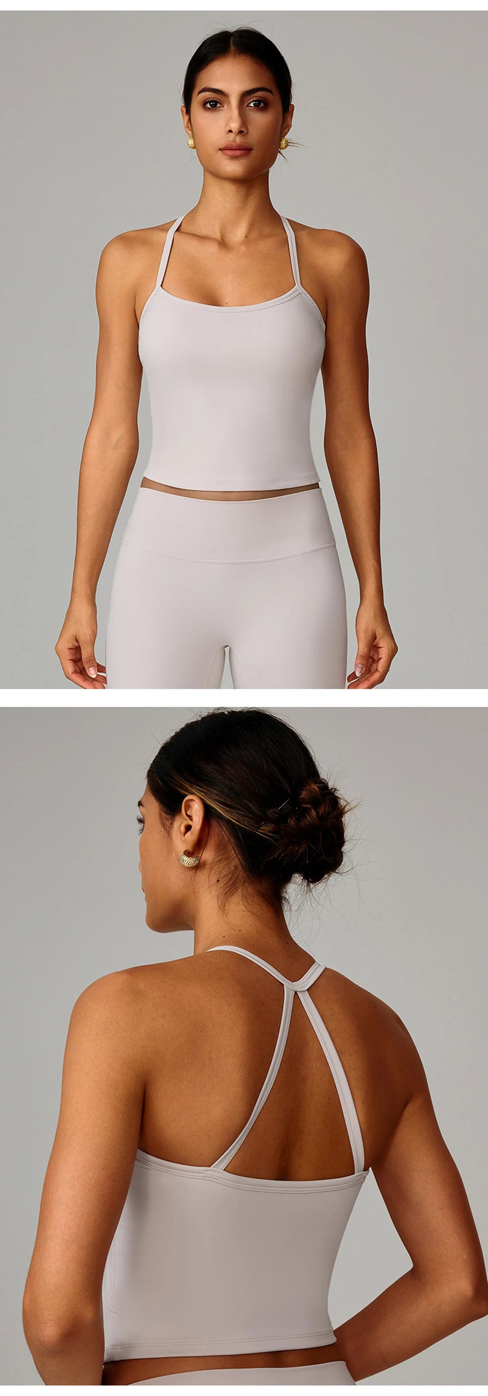 Women's Brushed Back Yoga Tank, Quick Dry Workout Vest with Back Support, Breathable Running Top for Gym & Outdoor