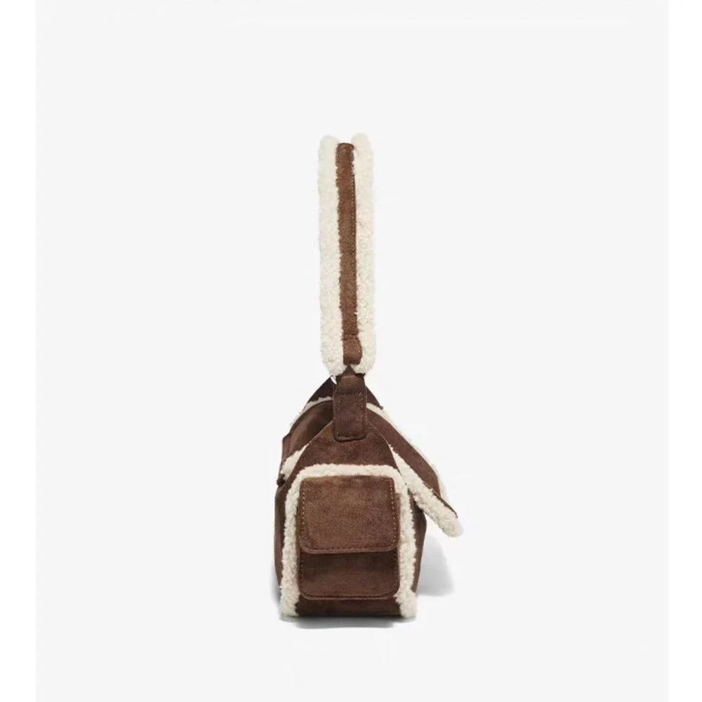 Elara Shearling Shoulder Bag