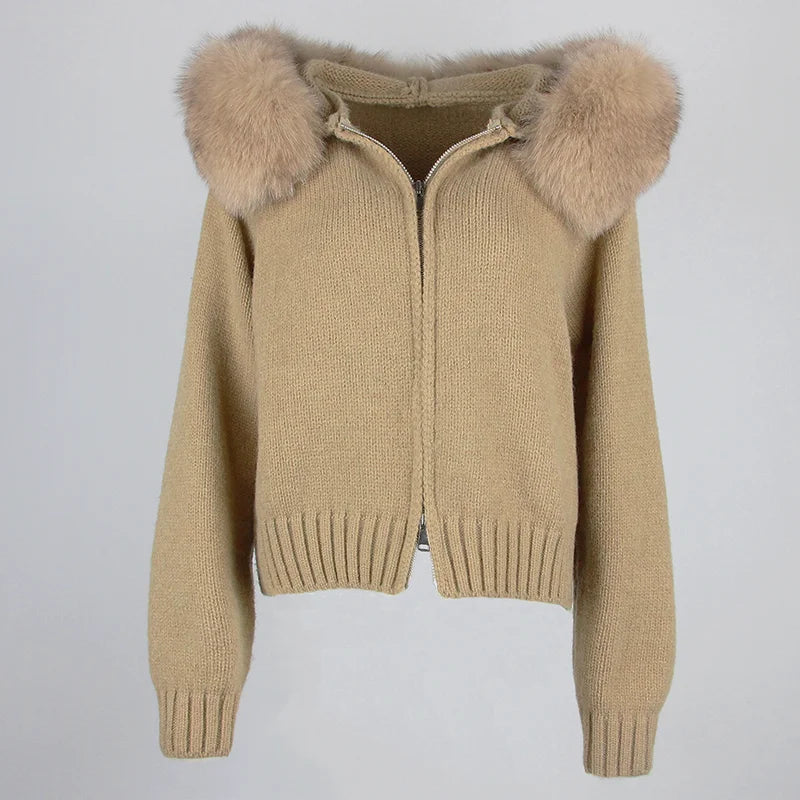 LUXE Fur Cardigan