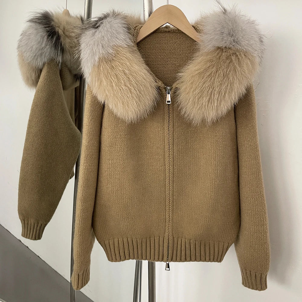 LUXE Fur Cardigan