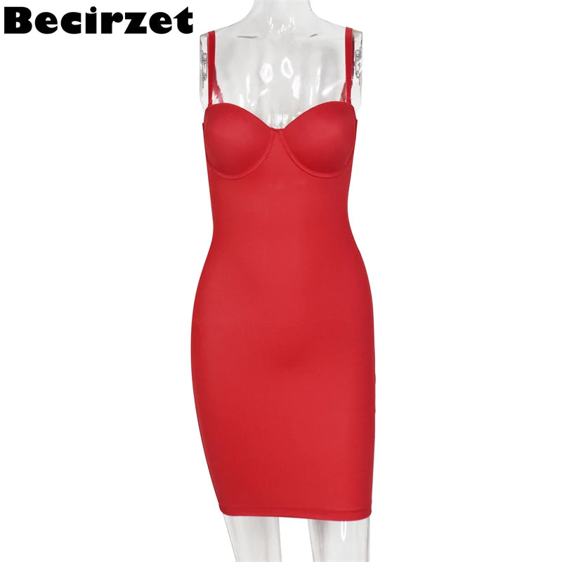 Becirzet Dresses For Woman Slimming Slips Mini Straight Tube Dress Body Shaper Body Underwear Party Sexy Female Clothes