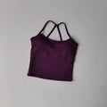 Women's Cross Back Yoga Sports Bra Gym Tank Top Push-Up Workout Bra Fitness Vest Comfortable 'Naked Feeling'Gym Bra Fitness Wear