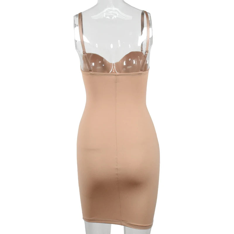 Becirzet Dresses For Woman Slimming Slips Mini Straight Tube Dress Body Shaper Body Underwear Party Sexy Female Clothes